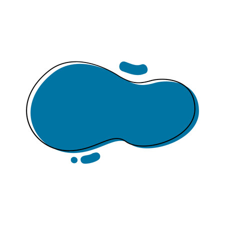 blue water splash icon image vector illustration design  blue color line styleのイラスト素材