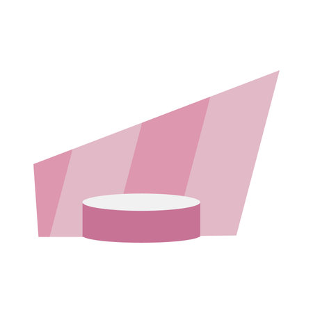 pink podium icon over white background. colorful design. vector illustrationのイラスト素材