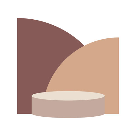 Round podium flat icon isolated on white background. Vector illustration. Eps 10.のイラスト素材
