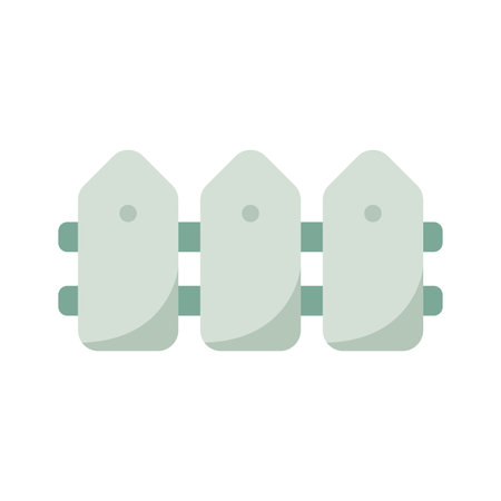 wooden fence icon over white background. colorful design. vector illustrationのイラスト素材