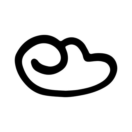 Cloud icon vector. Black symbol on white background. Flat style.のイラスト素材