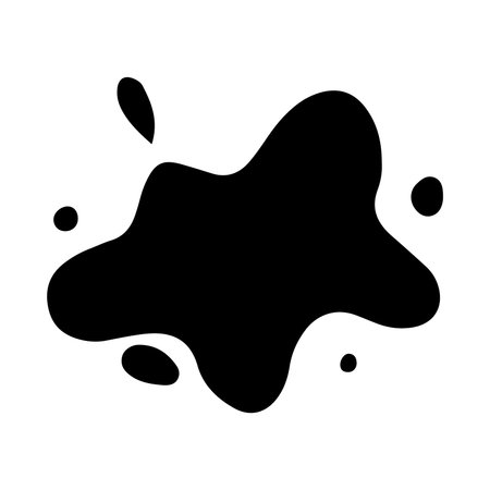 Black paint splashes on white background. Vector illustration for your designのイラスト素材