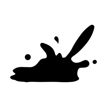 Black paint splashes on a white background. Vector illustration for your designのイラスト素材