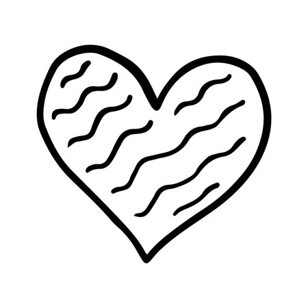 heart love symbol line style icon design of Passion and romantic theme Vector illustrationのイラスト素材
