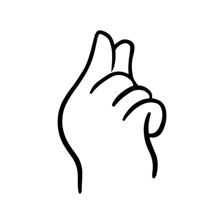 Finger gesture icon vector. Finger gesture sign. isolated contour symbol illustrationのイラスト素材