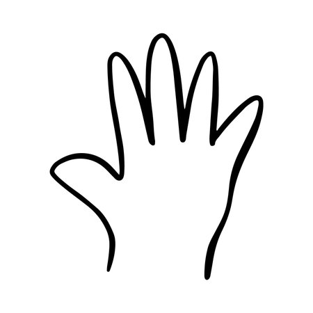 hand human line style icon vector illustration design, designed for web and appのイラスト素材