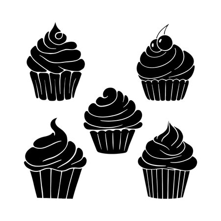 Cupcake icon. Cupcake vector icon. Cupcake vector iconのイラスト素材