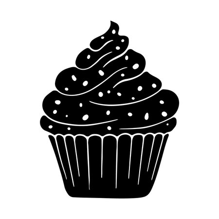 Cupcake icon. Cupcake dessert sweet and bakery theme. Isolated design. Vector illustrationのイラスト素材