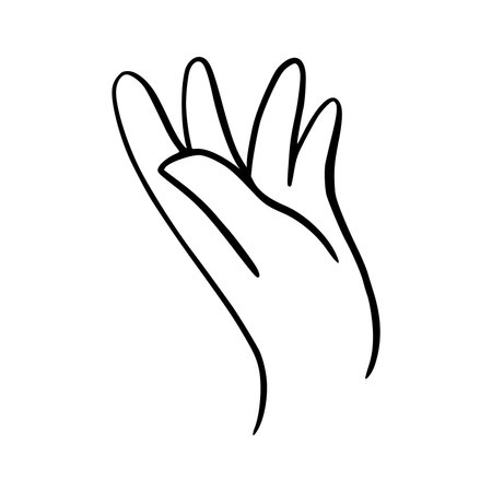 hands human line style icon vector illustration design , vector illustration designのイラスト素材