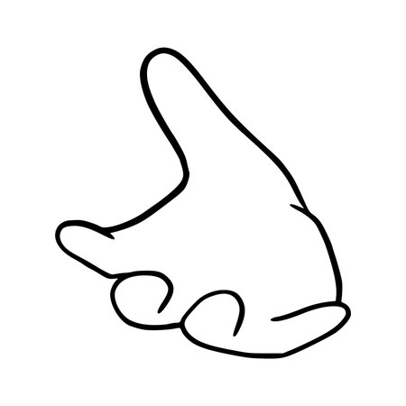 Thumb up sign. Hand drawn doodle vector illustration.のイラスト素材