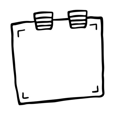 Hand drawn doodle of a note pad. Vector illustration.のイラスト素材