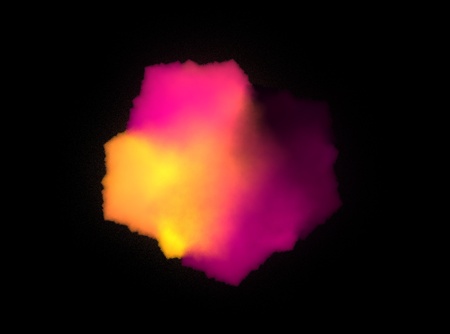 Abstract colorful smoke in black