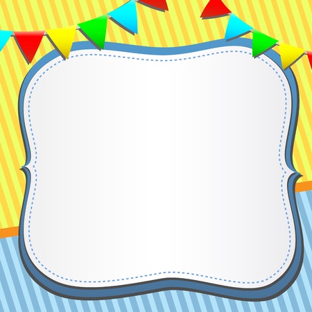 vector greeting card with frameのイラスト素材