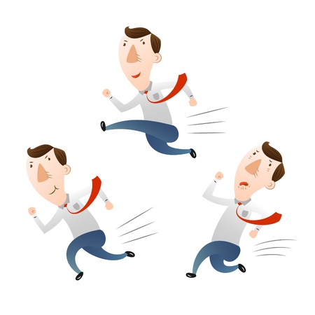 man with run and jumpのイラスト素材