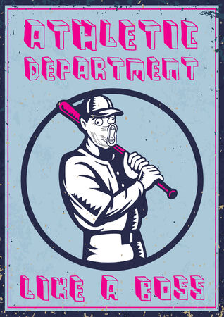 Vector Athletic Department Posterのイラスト素材