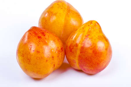 Apricots count to the first fruits which come in the early summer on the market.の写真素材