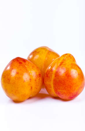 Apricots count to the first fruits which come in the early summer on the market.の写真素材