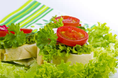 Crisply French sticks au gratin are an ideal snack for guests.の写真素材