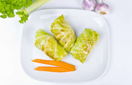 Golombki -  Polish stuffed cabbage leaves.の写真素材