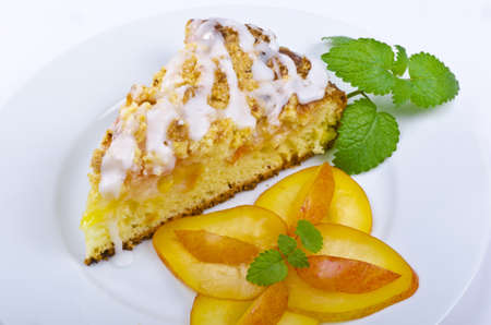 Whether from the metal, with Streuseln or in the healthy wholemeal variation - apricot cake is a real summer hitの写真素材
