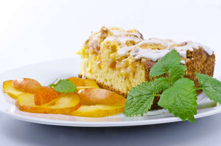 Whether from the metal, with Streuseln or in the healthy wholemeal variation - apricot cake is a real summer hitの写真素材