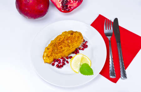 Breaded chickenの写真素材