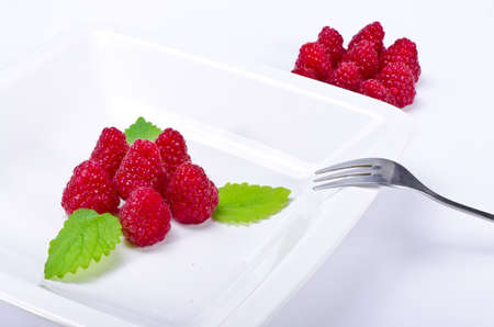 Pudding with Himbbereの写真素材
