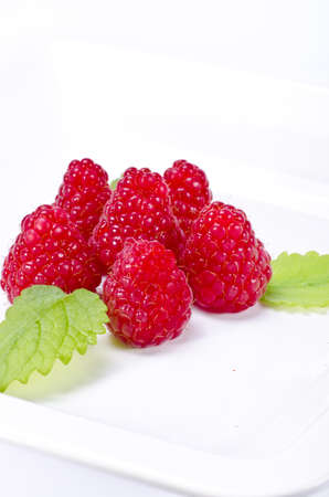 Pudding with Himbbereの写真素材
