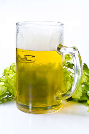 Beer glassware comprises the drinking vessels made of glass designed or commonly used for drinking beerの写真素材