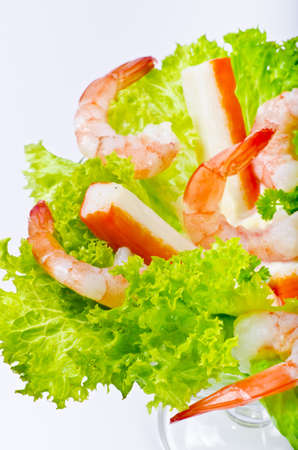 Shrimp are swimming, decapod crustaceans classified in the infraorder Caridea, found widely around the world in both fresh and salt water.の写真素材