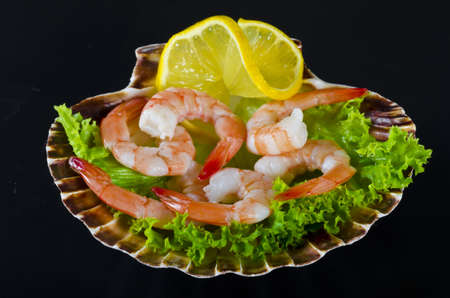Shrimp saladの写真素材