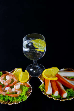 Shrimp saladの写真素材