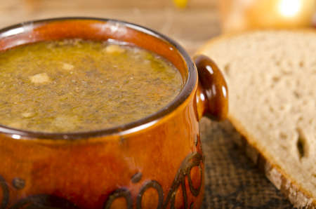 Pea soup (Polish Grochowka)の写真素材