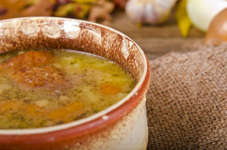 Pea soup (Polish Grochowka)の写真素材