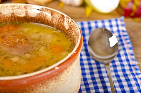 Pea soup (Polish Grochowka)の写真素材