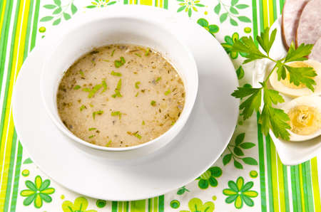 Zurek is a decent Polish Easter soupの写真素材