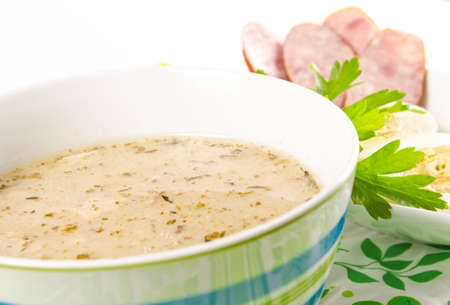 Zurek is a decent Polish Easter soupの写真素材