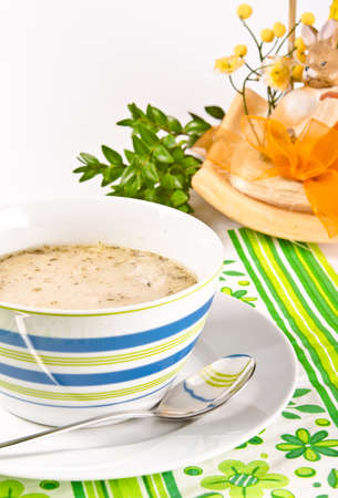 Zurek is a decent Polish Easter soupの写真素材