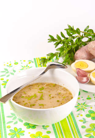 Zurek is a decent Polish Easter soupの写真素材