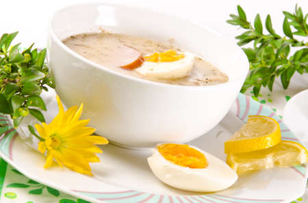 Zurek is a decent Polish Easter soupの写真素材