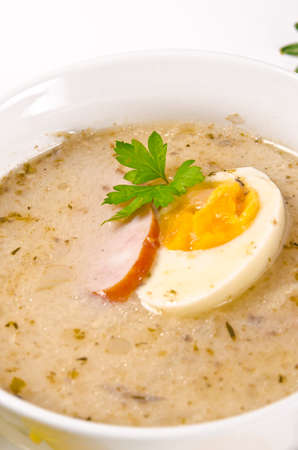 Zurek is a decent Polish Easter soupの写真素材