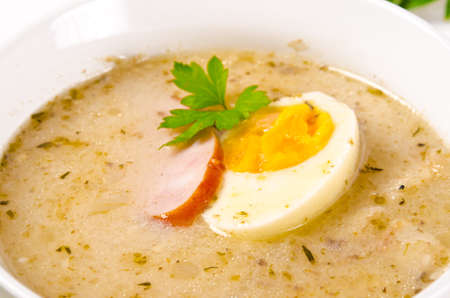 Zurek is a decent Polish Easter soupの写真素材