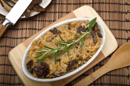 Sauerkraut with smoked meatの写真素材