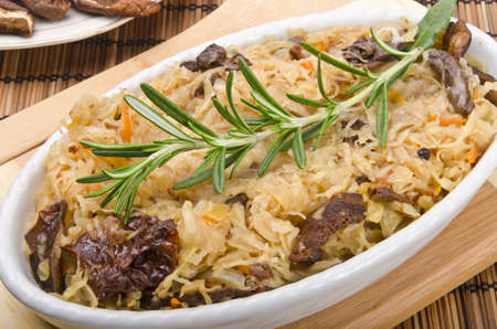 Sauerkraut with smoked meatの写真素材