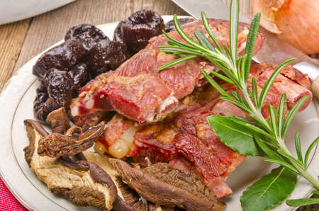 Sauerkraut with smoked meatの写真素材