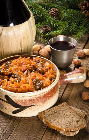 Sauerkraut with smoked meatの写真素材