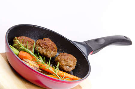 Rissoles with vegetablesの写真素材
