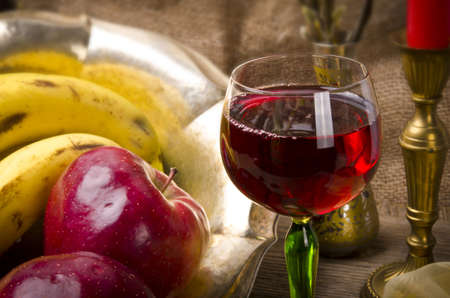 vine and fruitsの写真素材
