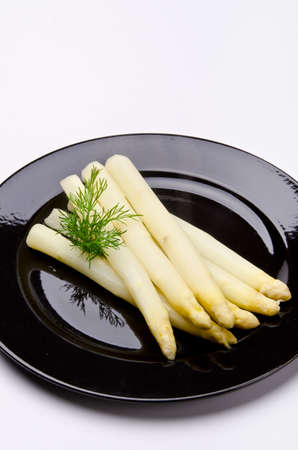 Asparagus, ham and sauce hollandaiseの写真素材