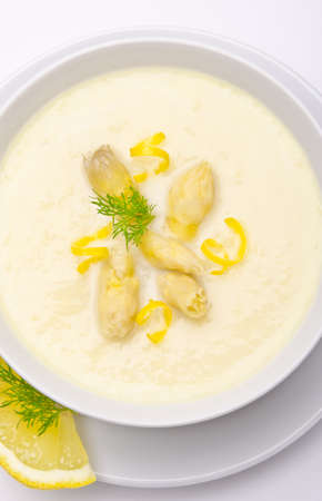 asparagus cream soupの写真素材